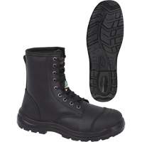 1027 Bottes de travail 8" noires, Cuir, Embout Acier, Taille 10 Duraquip Inc