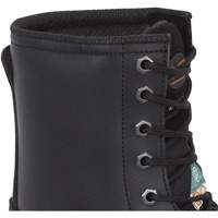 1027 Bottes de travail 8" noires, Cuir, Embout Acier, Taille 10 Duraquip Inc