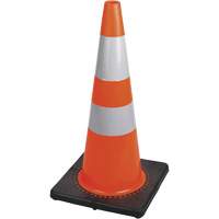 183 Premium Flexible Safety Cone, 28", Orange, 4" & 6" Reflective Collar(s) Duraquip Inc