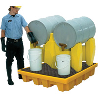 Système de confinement Ultra-Drum sans drain pour 2 barils, 53" lo x 53" la x 44,8" ha, 1500 gal. US Capacité SHF398 | Duraquip Inc