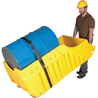 Chariot pour baril, 26,5'' lo x 26,5'' la x 5'' h, Cap. de d&eacute;versement 800 gal. US Duraquip Inc