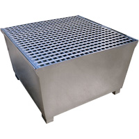 Steel Ultra-IBC Spill Pallet&reg;, 370 US gal. Spill Capacity, 57.6" x 34.7" x 56.9" Duraquip Inc