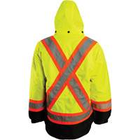 7-in-1 Jacket, Polyester, High Visibility Orange, Small Duraquip Inc