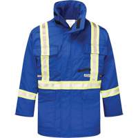Avenger 9 oz. Flame Resistant Insulated Parka, Small, Royal Blue Duraquip Inc