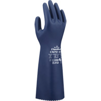 CN751 Chemical-Resistant Gloves, Size Small/7, 15" L, Nitrile, 18-mil Duraquip Inc
