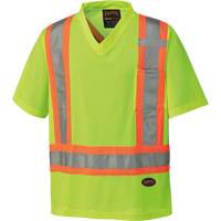 6989 Traffic Micro Mesh T-Shirt, X-Small, High Visibility Lime-Yellow Duraquip Inc