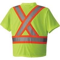 6989 Traffic Micro Mesh T-Shirt, X-Small, High Visibility Lime-Yellow Duraquip Inc