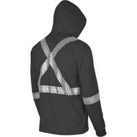 6966 Bird's-Eye Safety Hoodie, Small, Black Duraquip Inc