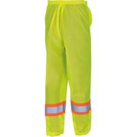 5670 Traffic Safety Pants, Polyester, 2X-Small/X-Small, High Visibility Lime-Yellow Duraquip Inc
