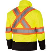 5771 Manteau de s&eacute;curit&eacute; imperm&eacute;able r&eacute;versible, Polyester/Polyur&eacute;thane, Jaune lime haute visibilit&eacute;, Petit Duraquip Inc