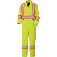 5512T High-Visibility Coveralls, 40 (Tall), High Visibility Lime-Yellow Duraquip Inc