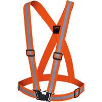 5496 High-Visibility Safety Sash, High Visibility Orange, Silver Reflective Colour, One Size Duraquip Inc