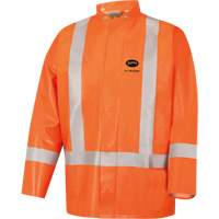 5990J Super Heavy-Duty FR/Arc Resistant Safety Rain Jacket, Small, High Visibility Orange, 11 cal/cm² Duraquip Inc