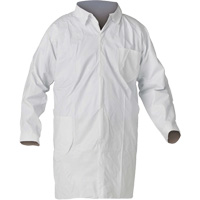 Sarrau de laboratoire avec protection contre les liquides et les particules, Moyen, Blanc SHI436 | Duraquip Inc
