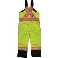 Ripstop Insulated Safety Bib Overall, Polyester, X-Small, High Visibility Lime-Yellow Duraquip Inc
