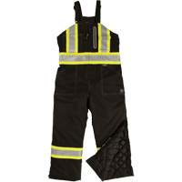 Ripstop Insulated Safety Bib Overall, Polyester, X-Small, Black Duraquip Inc