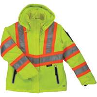 Womens Insulated Flex Safety Jacket, Polyester, High Visibility Lime-Yellow, X-Small Duraquip Inc
