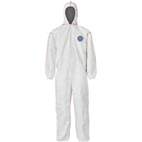SFR Coveralls with Hood, Medium, White, Tyvek&reg; 400 Duraquip Inc