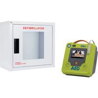 Ensemble armoire murale et défibrillateur AED 3<sup>MC</sup>, Semi-automatique, Anglais, Classe 4 SHJ775 | Duraquip Inc