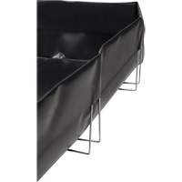 Berme &agrave; support en fil m&eacute;tallique, Capacit&eacute; 748 gal. US, 10' la x 10' lo x 12" h, Support en L Duraquip Inc