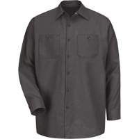 Chemise industrielle de travail &agrave; manches longues, Hommes, Moyen, Charbon Duraquip Inc