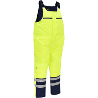 Bisley&reg; Extreme Cold Bib Overall, Polyester, Small, High Visibility Lime-Yellow Duraquip Inc