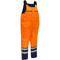 Bisley&reg; Extreme Cold Bib Overall, Polyester, Small, High Visibility Orange Duraquip Inc