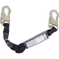 SA-5200-2.5 Shock Absorbing Lanyard, 2.5', Snap Hook Center, Snap Hook Leg Ends, Polyester Duraquip Inc