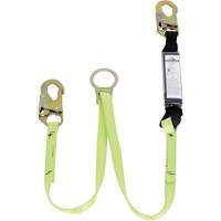 SA-5405-4 Shock Absorbing Lanyard, 4', Snap Hook Center, Snap Hook Leg Ends, Polyester Duraquip Inc
