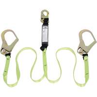 SA-54022-4 Shock Absorbing Lanyard, 4', Form Hook Center, Snap Hook Leg Ends, Polyester Duraquip Inc