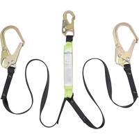 SA-64022-6 Shock Absorbing Lanyard, 6', Form Hook Center, Snap Hook Leg Ends, Polyester Duraquip Inc
