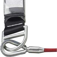 SA-5500-4 Shock Absorbing Lanyard, 4', Snap Hook Center, Snap Hook Leg Ends, Galvanized Steel Duraquip Inc