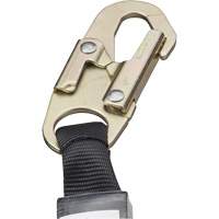 SA-5502-6 Shock Absorbing Lanyard, 6', Form Hook Center, Snap Hook Leg Ends, Galvanized Steel Duraquip Inc