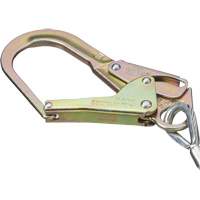 SA-5502-6 Shock Absorbing Lanyard, 6', Form Hook Center, Snap Hook Leg Ends, Galvanized Steel Duraquip Inc