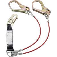 SA-55522-4 PVC-Coated Shock Absorbing Lanyard, 4', Form Hook Center, Snap Hook Leg Ends, Galvanized Steel Duraquip Inc