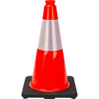 Premium Traffic Cone, 18", Orange, 6" Reflective Collar(s) Duraquip Inc