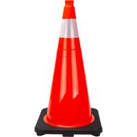 Premium Traffic Cone, 28", Orange, 4" Reflective Collar(s) Duraquip Inc