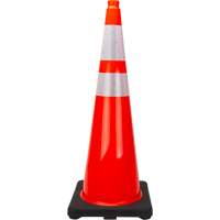 Premium Traffic Cone, 36", Orange, 4" & 6" Reflective Collar(s) Duraquip Inc
