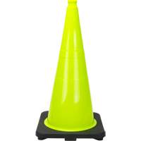 Premium Traffic Cone, 28", Lime Green Duraquip Inc