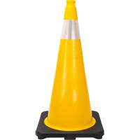 Premium Traffic Cone, 28", Yellow, 4" Reflective Collar(s) Duraquip Inc