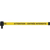 PLUS Banner, Attention - Entr&eacute;e Interdite, 15', Black and Yellow Tape Duraquip Inc