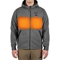 M12 Heated Hoodie (Jacket Only), Men's, Medium, Grey, Poly-Cotton Duraquip Inc