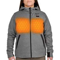 M12 Heated Hoodie with Battery, Women's, Medium, Grey, Poly-Cotton Duraquip Inc