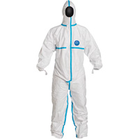 Hooded Coveralls, Small, White, Tyvek&reg; 600 Duraquip Inc