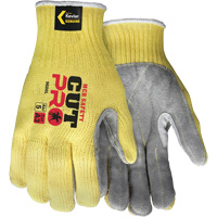 CutPro&reg; Cut Resistant Work Gloves with Split Leather Palm, Size Small, 7 Gauge, Kevlar&reg; Shell, ASTM ANSI Level A3 Duraquip Inc