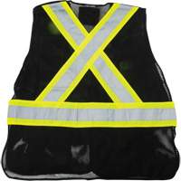 CSA Compliant Surveyor Vest, Black, Medium, Polyester Duraquip Inc