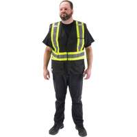 CSA Compliant Surveyor Vest, Black, Medium, Polyester Duraquip Inc