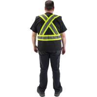 CSA Compliant Surveyor Vest, Black, Medium, Polyester Duraquip Inc