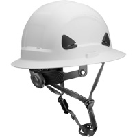 Casque Fibre Metal de style escalade avec bordure compl&egrave;te, R&eacute;pond aux normes CSA type 2, Suspension Rochet, Non ventil&eacute; Duraquip Inc