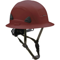 Casque Fibre Metal de style escalade avec bordure compl&egrave;te, R&eacute;pond aux normes CSA type 2, Suspension Rochet, Non ventil&eacute; Duraquip Inc